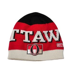 CCM Kids Red and Black Beanie